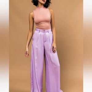 NWT Lavender Wide Leg Dress Pants